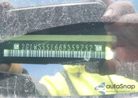 2006 Chevrolet Impala Police из США, поврежденный, VIN 2G1WS551669359752